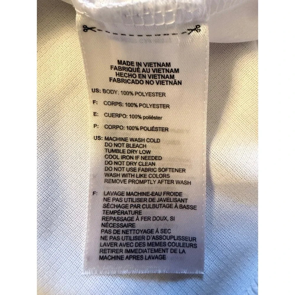 Adidas USA Golf Climachill Polo Shirt Mens XL White Navy Speckle Gradient